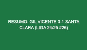 Resumo: Gil Vicente 0-1 Santa Clara (Liga 24/25 #26)